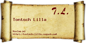 Tontsch Lilla névjegykártya